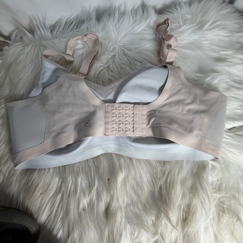 Honeylove Crossover Bra Sand Beige Wire-Free Seamless Mesh Support Size 1X - Picture 3 of 7